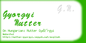 gyorgyi mutter business card